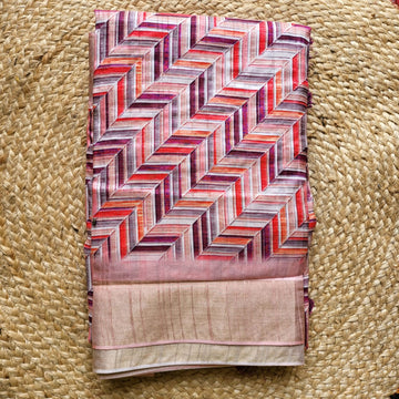 Vibrant Multi-Color Semi Tussar Saree