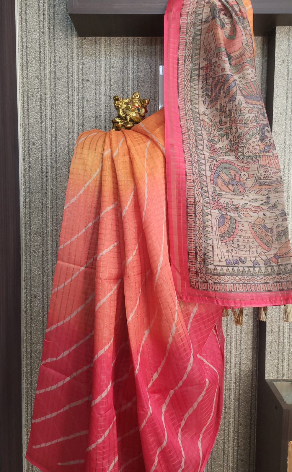 Semi Digital Chanderi Cotton Saree