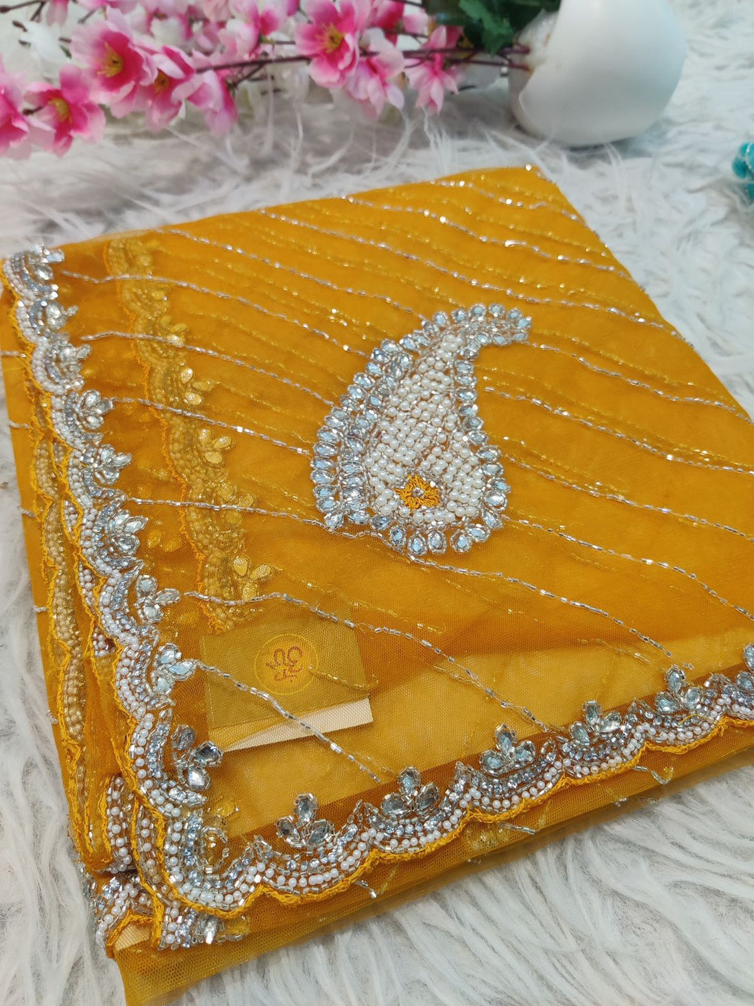 Butterfly Net saree
