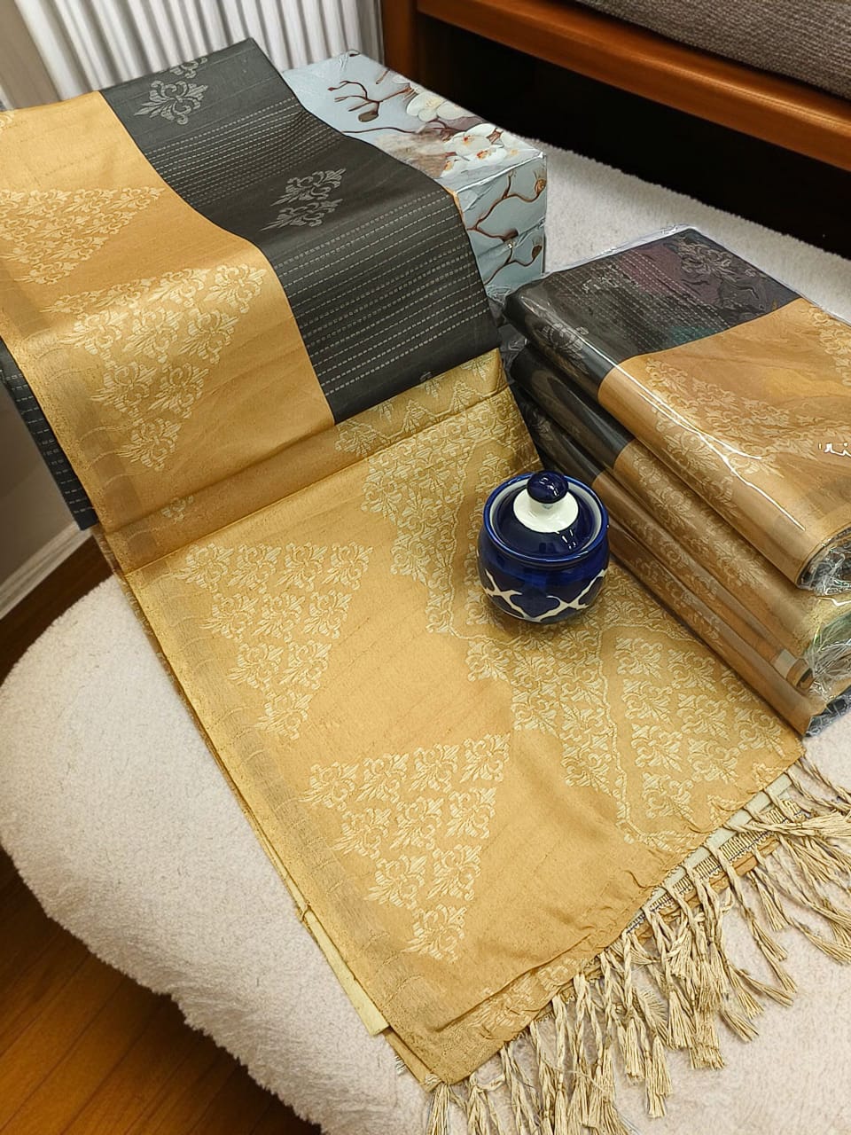 The silkworm soft cotton saree