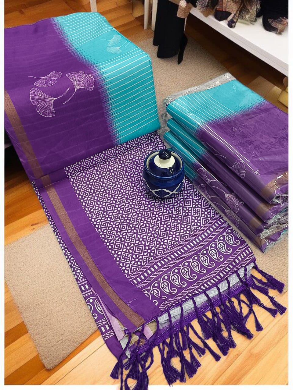 The silkworm soft cotton saree