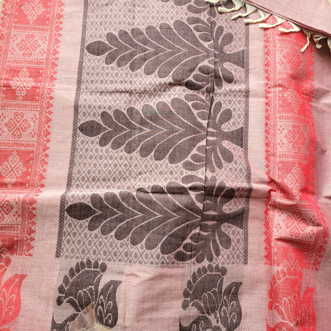 Pastel Elegance 120 Count Handloom Cotton Saree