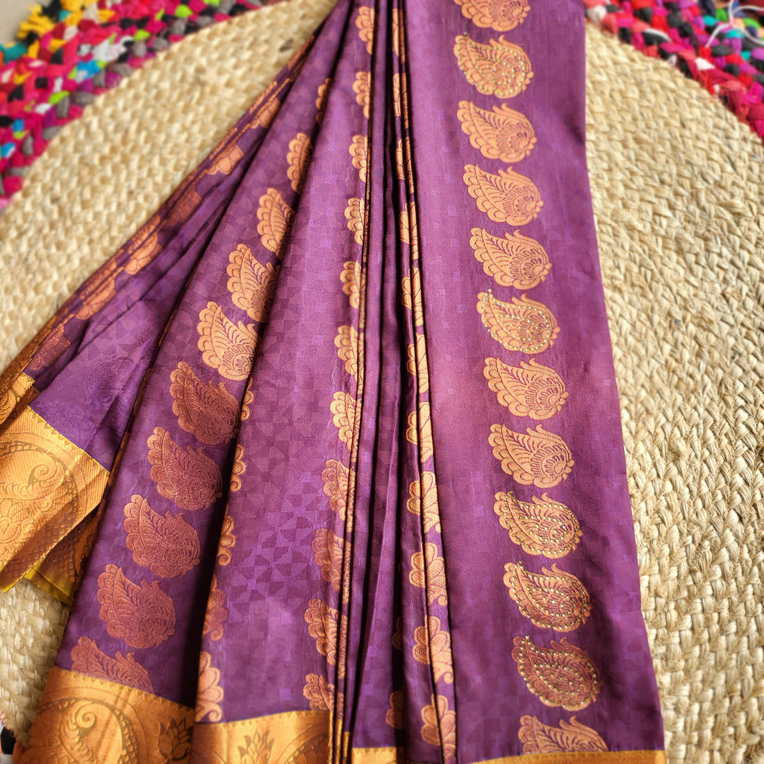 Graceful Gubera Pattu Saree in Royal Purple