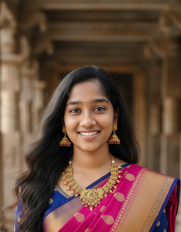 Matte Brass Antique Necklace with Jhumkas