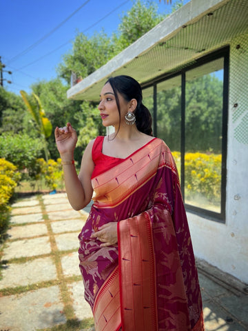 ❤️ Maroon Majesty Paithani Saree ❤️