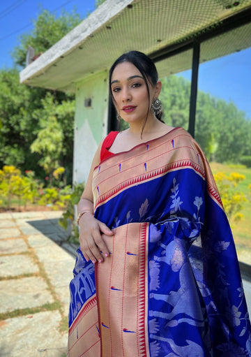 💙 Royal Blue Paithani Saree 💙